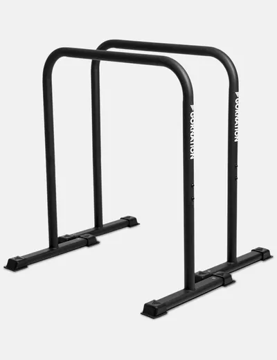 Barres de dips Premium Gornation - station acier noir époxy autonome